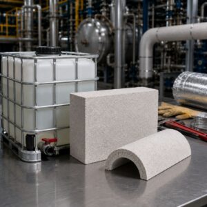 Silicato de sodio utilizado en la fabricación e instalación de sistemas de aislamiento térmico industrial